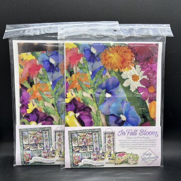 McKenna Ryan In Full Bloom “Basket Case” (2 Quantity) Fabric Art Print Panel - Picture 1 of 4